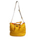 Dolce & Gabbana Yellow Orange Nylon Logo Plaque Hand Shoulder Tote Bag